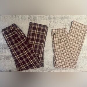 Brown Plaid Pant Bundle